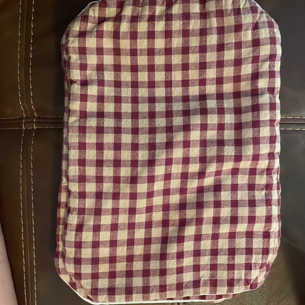 Set of hand made reversible placemats.